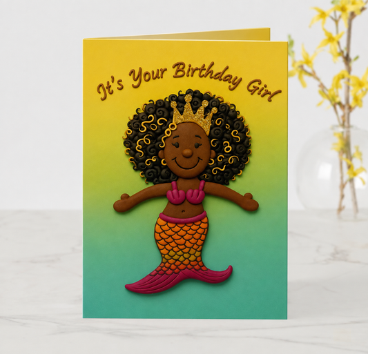 It’s Your Birthday Girl! Mermaid Greeting Card